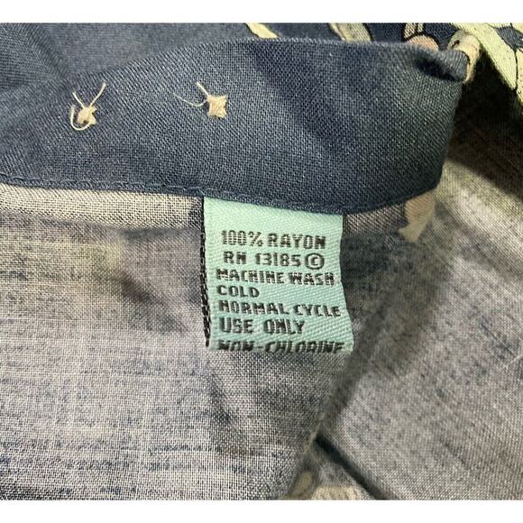 Campia Men’s Medium Hawaiian Shirt Blue Button Up Short Sleeve Golf Theme - Picture 6 of 7